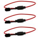 3X 14AWG Car Wire Automotive Sector Fuse Blade Owner Port7343