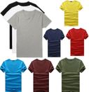 Men's Plain Blank Premium heavy Cotton T-shirt Basic Tee Short Sleeve New AU