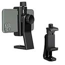 FWE Universal Smartphone Tripod Adapter Cell Phone Holder Mount Adapter, for Phone, Samsung, and All Phones, Rotates Vertical and Horizontal, Adjustable Clamp