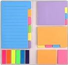 MeRaYo Sticky Notes Set Neon Memo Pad Divider Self Stick Notes Pads Bundle with Bookmark Index for Planner Sticky Notes Journaling Notebook Diary for School Home Office Supplies