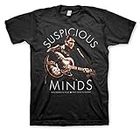 Elvis Presley Officially Licensed Suspicious Minds Mens T-Shirt (Black), Large