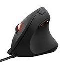 Trust Gaming Mouse GXT 144 Rexx, Vertical Ergonomic Mouse, 250-10,000 DPI, 6 Programmable Buttons, Advanced Software, Adjustable RGB Lighting, USB Computer Mouse for PC, Laptop, Windows, Mac - Black