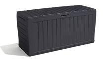 Large 270L Outdoor Patio weather resistant lockable Garden Storage Box - Grey