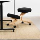 Vivo Ergonomic Wooden Kneeling Chair, Adjustable Stool for Home & Office Wood/Solid Wood/Fabric in Brown | 20 H x 16.5 W x 24 D in | Wayfair