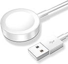 Apple Watch Charger Magnetic Fast Charging Cable [Portable] Magnetic Wireless Charging Compatible with iWatch Series Ultra/9/8/7/6/SE/SE2/5/4/3/2-[3.3FT] White