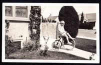 1920's BIG WHEEL Large Trike TRICYCLE Cute Sassy Little Girl ORIGINAL PHOTOGRAPH