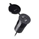 A4S AUTOMOTIVE & ACCESSORIES USB Button Charger For Motorbikes 1.5 A Bike Mobile Charger For All Bike, Scooty, Car