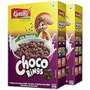 Kwality Choco Rings 375g (Pack 2) | Made with Whole Wheat, 0% Maida | Source of Protein & Fiber | Richness of Chocolate | Healthy Food & Breakfast Cereal for Kids