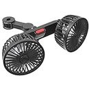 money7 Car Fan,USB Powered Automobile Cooling Fan for Car Backseat Baby 3 Speed Strong Wind 5V Rear Seat Air Circulation Fan