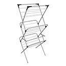 Vileda Sprint 3-Tier Clothes Airer, Indoor Clothes Drying Rack with 15 m Washing Line, Silver