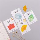 Office Supplies Bookmark Cute Paster Sticker Sticky Notes Leaf Shape Memo Pad