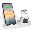 Fresh Fab Finds 10W Fast Wireless Charger For iPhone, iWatch, AirPods - Fits iPhone 11/11Pro/XS/XR/MAX/X/8 Plus/8, Samsung Galax - White
