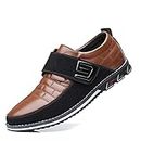 Mocasines de Hombre de Cuero de Primera Calidad Comfort Business Casual Oxford Zapatos de Vestir Zapatos de Moda Zapatillas de Vestir Oficina de Trabajo de conducción de Zapatos（Marrón,50 EU