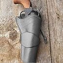 Medieval Leather Concealed Holster, Revolver Western Cowboy Pistol Gun Holder for 6 Inch Barrel Vintage Steampunk Style Accessory,Black