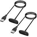 Charger for Fitbit Inspire 2 Fitness Tracker, Replacement Charging Cable Cord Accessory for Fitbit Inspire 2 [2-Pack, 3.3ft/1m]