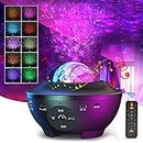 Devan Star Projector Galaxy Light Projector Ocean Wave LED Night Light Lamp with Remote Control Colors Changing Music Bluetooth Speaker Timer for Baby
