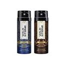 Wild Stone Classic Cologne and Leather Long Lasting Deodorants for Men, Pack of 2 (225ml each)