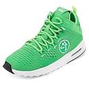 ZUMBA Women's Air Classic Remix High Top Shoes Dance Fitness Workout Sneakers Cross Trainer, Green, 12