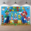 Super Mario Backdrop Video Game Background Cloth  Birthday Party Banner Decor