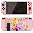TIKOdirect Protective Case for Switch, Soft Full Skin Protective Cover with Pretty Cute Pattern, Silicone Slim Shockproof Back and Grip Case for Switch, Princess