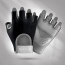 Half Finger Fitness Gloves Soft Cycling Gloves Sports Accessories (L Black)