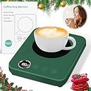 Coffee Mug Warmer for Desk, Electric Heated Mug Cup Warmer, Auto Shut Off, Office Desk Accessories Home Kitchen Appliances Gadgets, Birthday Gifts for Women Men(Green)