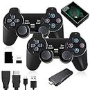 ZCOINS Retro Game Console, Plug & Play Video TV Game Stick with 20000+ Games, Revisit Classic Games with Dual 2.4G Wireless Controllers, 4K HDMI Output (64G)
