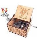Fusked La la Land Music Box Hand cranked Wooden Music Box Birthday Gift for Kids Boys Girls La la Land Theme Musical Box Toy for Friends Family