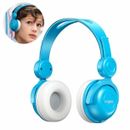 VOGEK Kids Wired Headphones with Pouch On-Ear Child Headset with Mic & HD Sound 
