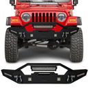 Vijay Fits 1997-2006 Jeep Wrangler TJ Front Bumper with Winch Plate+LED lights