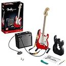 LEGO® Ideas Fender® Stratocaster™ 21329 Building Kit;for Music Lovers, Featuring a Buildable Display Model of a Fender® Stratocaster™ Guitar and 65 Princeton® Reverb Amplifier