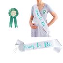 Spilla e fascia badge baby shower mamma to be fascia per feste baby shower