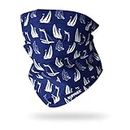 Ruffnek BLUEPRINT SAILING BOATS Multifunctional Headwear Neck warmer Snood Tube/Boating gifts/Crew Neck Gaiters - ONE SIZE for Men, Women & Children