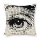 Aloked Lina Cavalieri Artificial Linen Throw Pillow Case, Decorative Cushion Cover Square Art Personalized Eye,Only Includes Pillowcase,18"x18"(45X45cm),Style-2