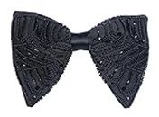 KRAWATTE Men’s Pre-Tied Designer Micro Silk Butterfly Bow Tie (DB-37)