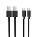 Toniwa 10Ft Micro-USB Charger Cords Cables for Samsung Galaxy Tab A 10.1"2016 -T580, Tab A 8.0" -T350/290/387, 9.7"-T550, 7.0"-T280; Tab E 9.6" 8.0"; Tab S, S2, 3, 4 Tablet Charging Cable 2Pcs