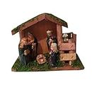 Kapoor Crafts® Decorative Christmas Crib Nativity Set Baby Jesus for Home Decoration - Christmas Gifts for Family Friends - (Resin, Multicolor)- Christmas Decorations Items for Home