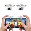 Newseego PUBG Mobile Game Controller Trigger,Upgrade Version PUBG Mobile Game Trigger Double Sensitive Aim Shoot Keys Buttons for Rules of Survival/Knives Out Triggers for All Smartphone-Transparent