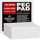PEC-Pad Lint Free Wipes 4”x4” Non-Abrasive Ultra Soft Cloth for Cleaning Sensitive Surfaces Like Camera, Lens, Filters, Film, Scanners, Telescopes, Microscopes, Binoculars. (100 Sheets per/Pkg)