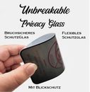 2x Privacy Handy PET Keramik Flexibel Displayfolie Schutzglas Blickschutz Matt