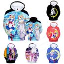 Anime 3D Hoodie Sweater Tsukino Usagi Casual Jumper Pullover Tops