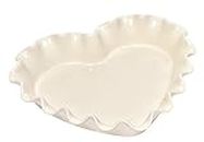 Emile Henry Ruffled Heart Dish, Ceramic, Clay, 32.5x28x6 cm
