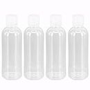 4Pcs Clear Plastic Travel Bottles 100ml Travel Bottles Set for Toiletries Leak Proof Cosmetic Travel Container Refillable Travel Size Bottle Empty Squeeze Bottles for Shampoo Lotion Liquid Conditioner