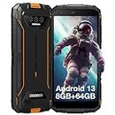 DOOGEE S41T Rugged Smartphone,6300mAh Battery Cell Phone, 8GB RAM+64GB ROM/1TB Extension, 5.5" HD+ Display, 13MP Camera, Android 13 Phone,4G Dual SIM IP68 Waterproof Phones, Face ID, NFC