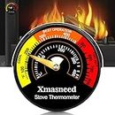 Wood Stove Thermometer Magnetic, Oven Stove Temperature Stove Top Thermometer for Wood Burning Stoves, Gas Stoves, Pellet Stove, Avoiding Stove Fan Damaged by Overheat