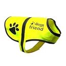 4LegsFriend - Chaleco Reflectante de Seguridad para Perro, Amarillo Alta Visibilidad para Actividades al Aire Libre día y Noche, Mantiene a su Perro Visible y Seguro.