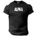 Alpha T-Shirt Palestra Abbigliamento Bodybuilding Allenamento Esercizio Muscoli Top