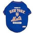 MLB New York Mets Dog T-Shirt, Medium. - Licensed Shirt for Pets Team Colored with Team Logos. - Premium Stretchable Materials for The Comfort of Your Dog & cat.