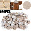 Beige Self-Stick Furniture Felt Pads 1 inch for Hard Surfaces 160 pieces one S8