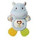 VTech- HIPO mordedor Hipopótamo de peluche musical y sonajero que ayuda a calmar y aliviar a tu bebe con tiernas frases, canciones y melodías, Color azul (3480-502522)